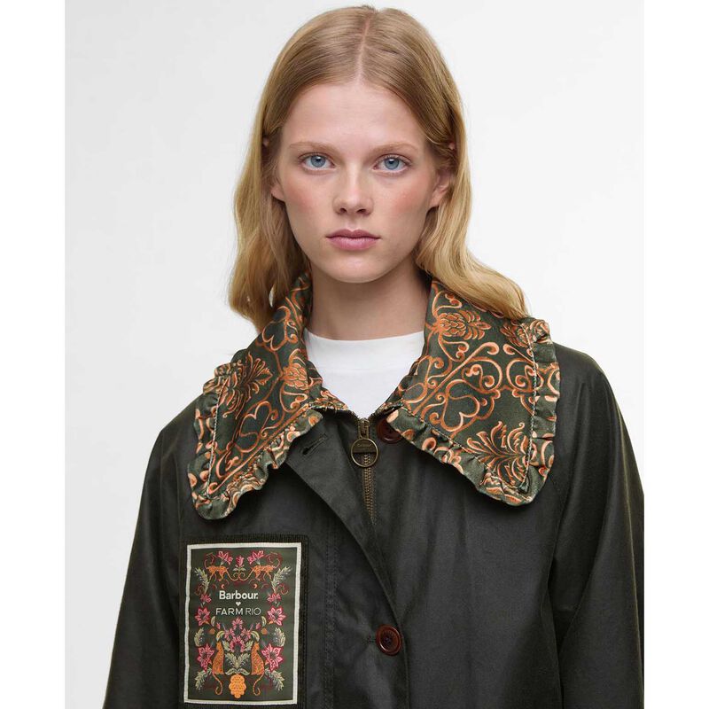 Barbour X FARM Rio Maria-Clara Wax Jacket image number 2